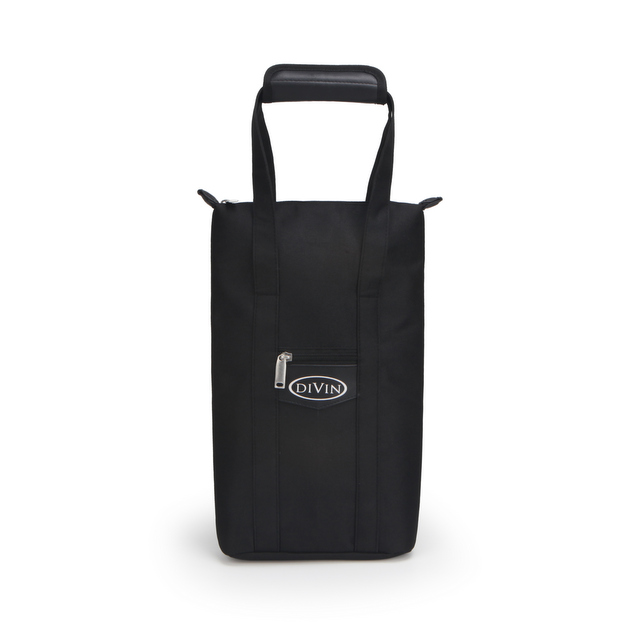 Divin Premium Insulated 2 Bottle Wine Carrier Tote Bag Black Divin Premium Insulated 2 Bottle Wine Carrier Tote Bag Black