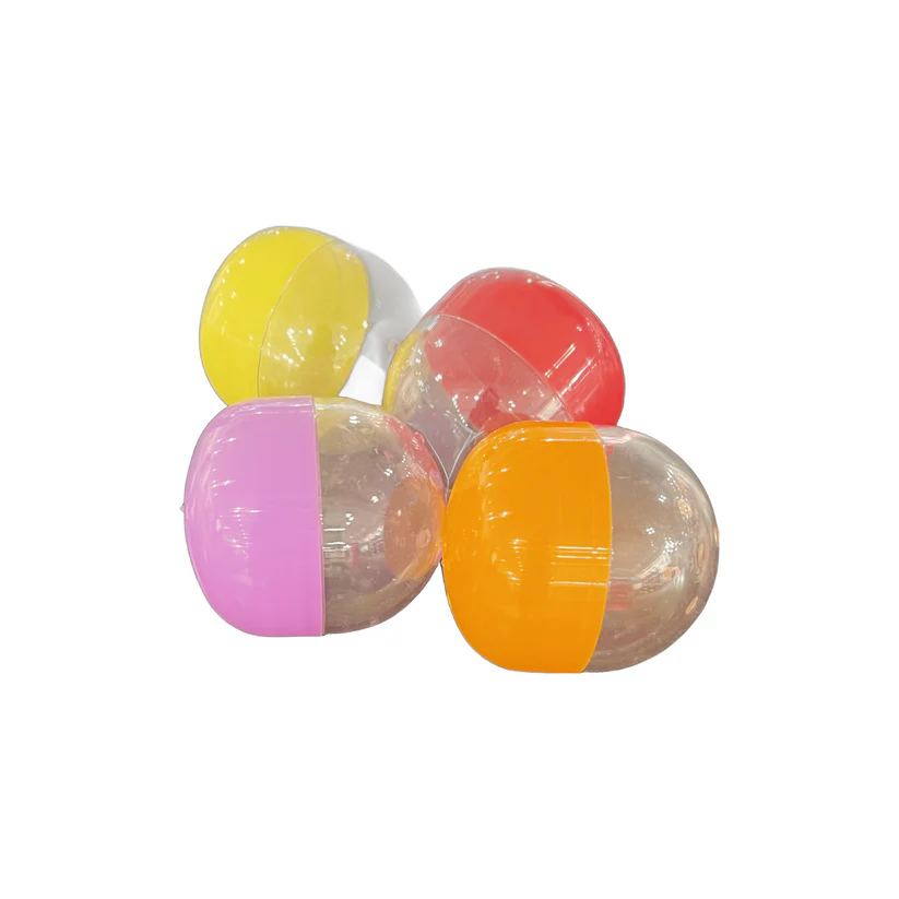 200 PCS 2.5” Empty Capsule Balls – Assorted Translucent Vending Machine Capsules for Kids Rewards, Party Favors & DIY Crafts